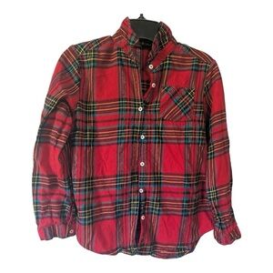 Plaid Kids Shirt   Red and Black Size 10 George